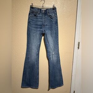 Aritzia Denim Forum The Marianne Flare Size 24 Button Fly‎ Tall Long